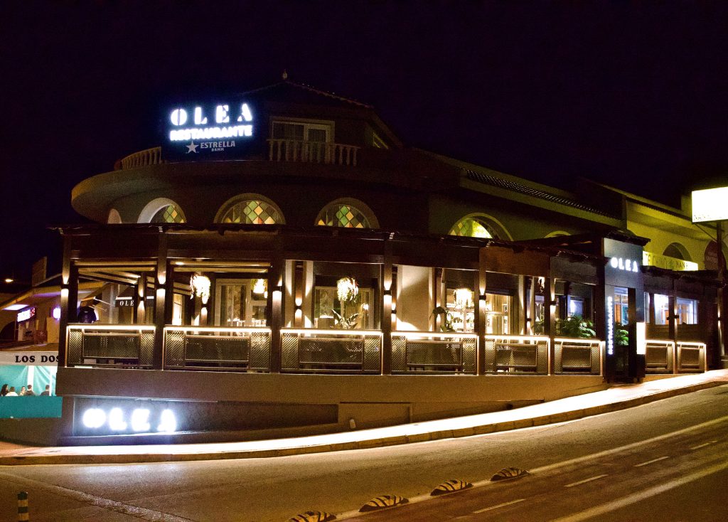 Restaurant in the evening
