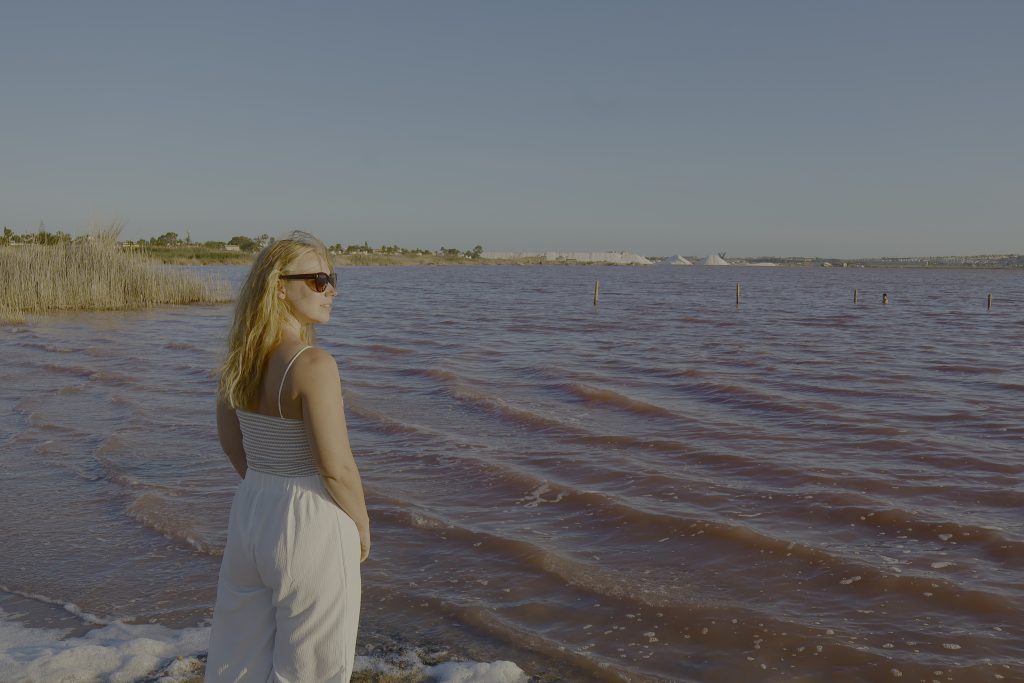 The pink salt lake at Torrevieja